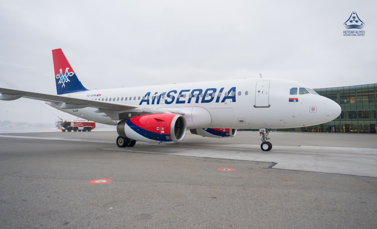 "Air Serbia" встретили в Международном аэропорту Гейдар Алиев по случаю рейса Белград-Баку