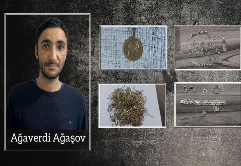 Mağazadan 12500 manatlıq qızıl oğurlayan şəxs