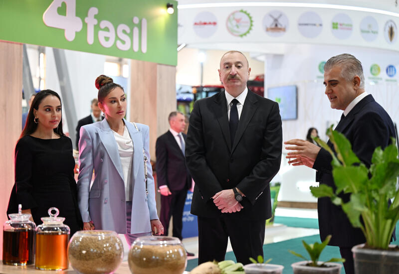Prezident İlham Əliyev və Birinci xanım Mehriban Əliyeva 19-cu “Caspian Agro Week” və 31-ci “InterFood Azerbaijan” sərgiləri ilə tanış olublar