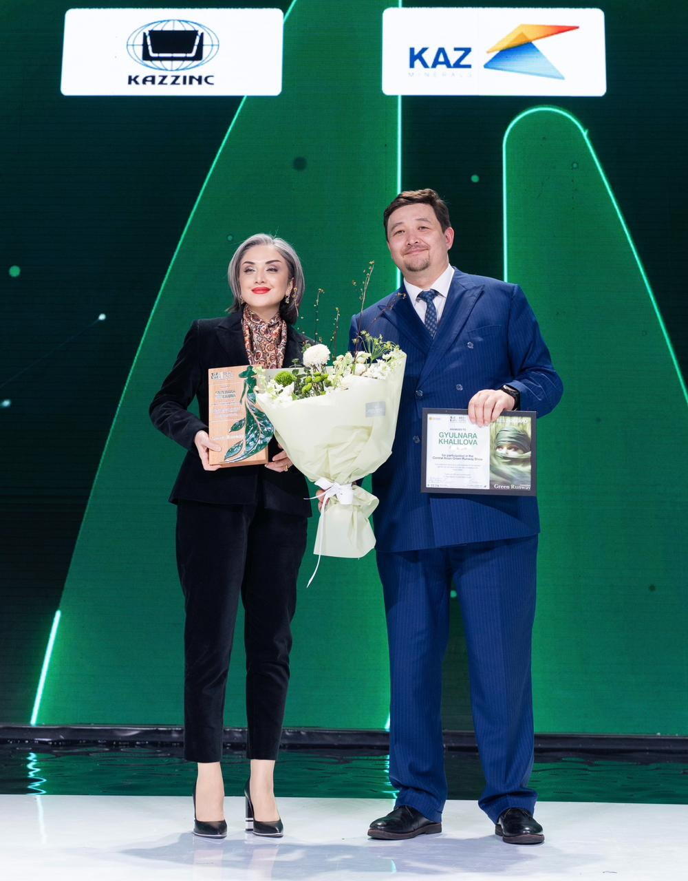Коллекции Гюльнары Халиловой удостоены награды первого экопроекта Central Asia Green Runway в Астане