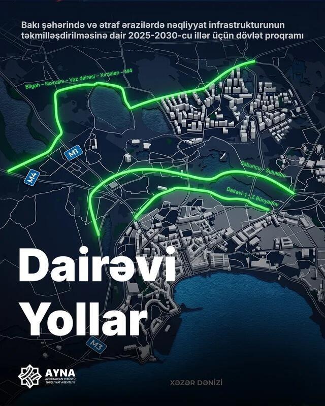 В Баку появятся новые кольцевые дороги