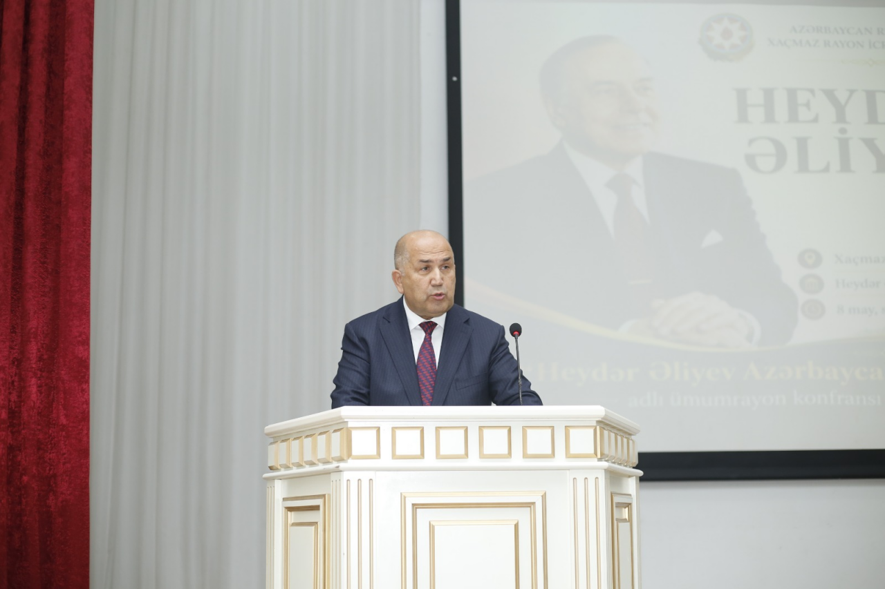 Xaçmaz rayonunda Ümummilli Lider Heydər Əliyevin 103-cü ildönümünə həsr olunmuş konfrans keçirilib