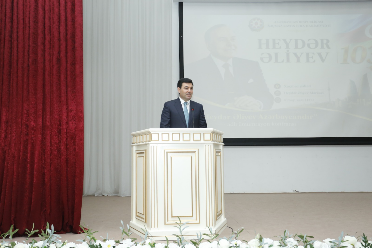 Xaçmaz rayonunda Ümummilli Lider Heydər Əliyevin 103-cü ildönümünə həsr olunmuş konfrans keçirilib