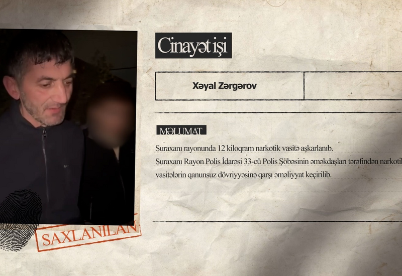 Suraxanıda 12 kiloqram narkotik aşkarlanıb