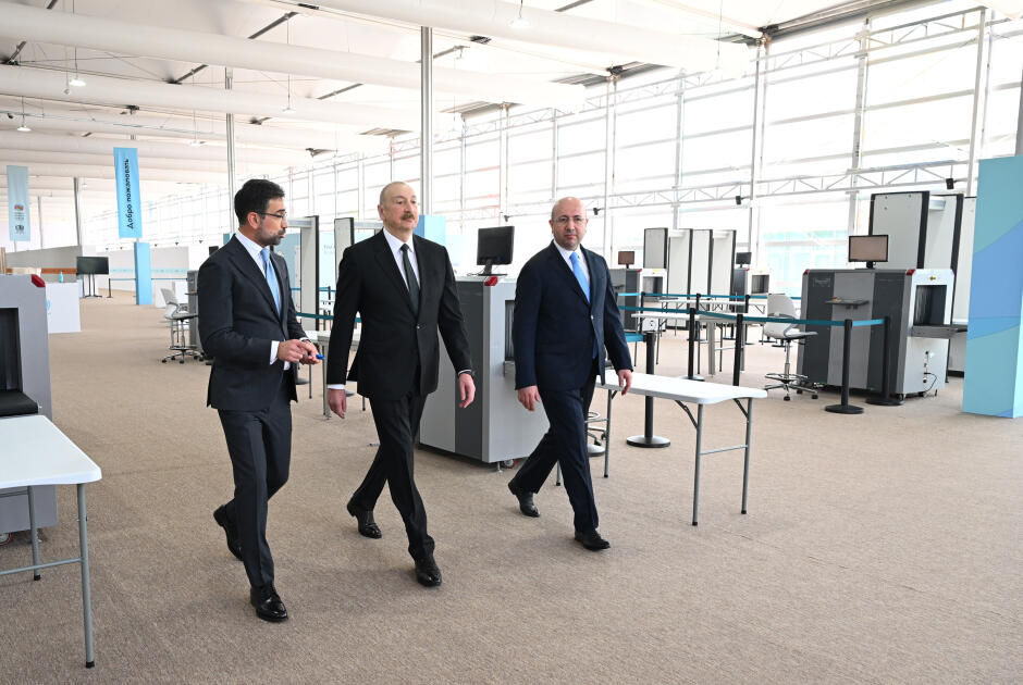 Prezident İlham Əliyev Bakı Olimpiya Stadionunun ərazisində WUF13 ilə bağlı görülən işlərlə tanış olub