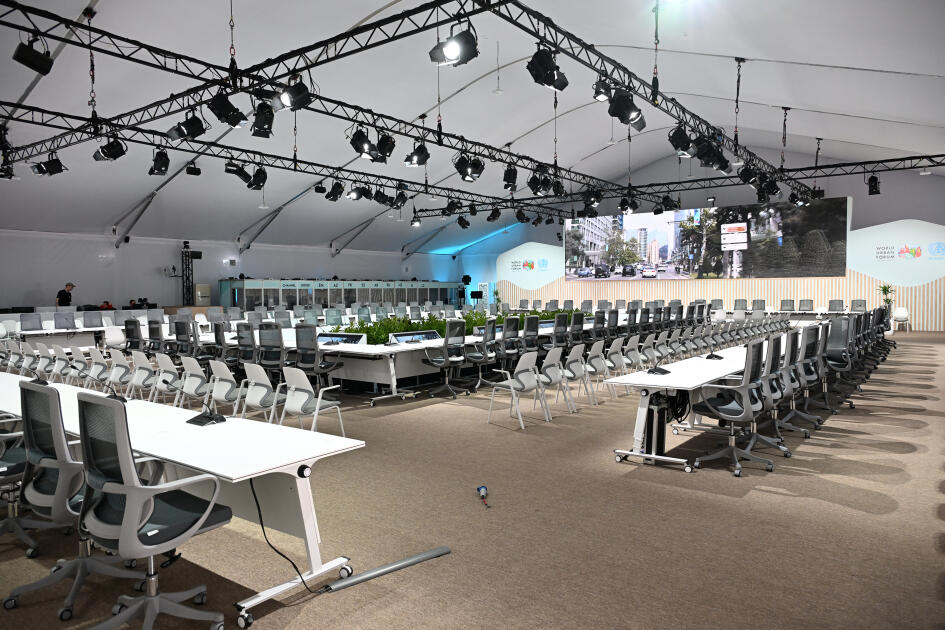 Prezident İlham Əliyev Bakı Olimpiya Stadionunun ərazisində WUF13 ilə bağlı görülən işlərlə tanış olub