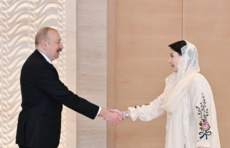 Prezident İlham Əliyev Pakistanın Pəncab əyalətinin Baş nazirini qəbul edib
