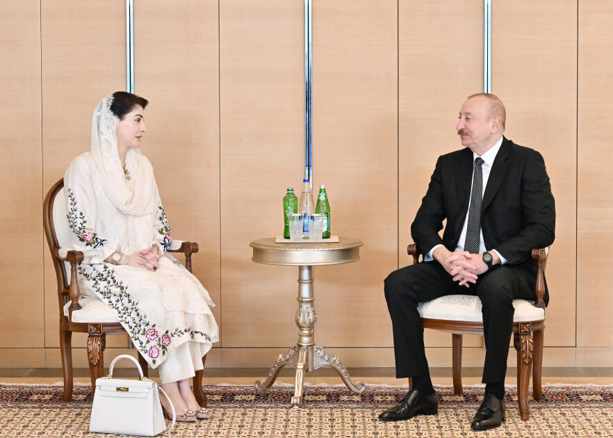 Prezident İlham Əliyev Pakistanın Pəncab əyalətinin Baş nazirini qəbul edib