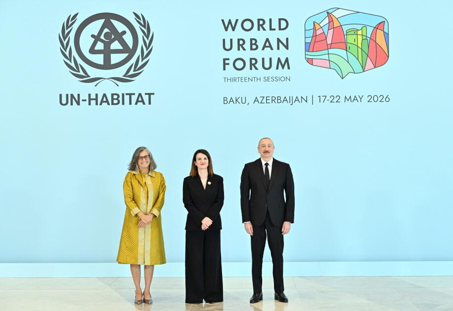 Prezident İlham Əliyev və Birinci xanım Mehriban Əliyeva Ümumdünya Şəhərsalma Forumunun 13-cü Sessiyasının açılış mərasimində iştirak ediblər