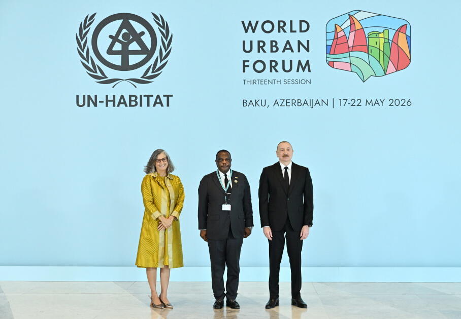 Prezident İlham Əliyev və Birinci xanım Mehriban Əliyeva Ümumdünya Şəhərsalma Forumunun 13-cü Sessiyasının açılış mərasimində iştirak ediblər