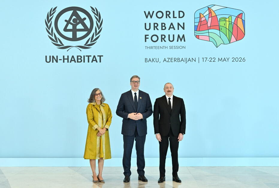 Prezident İlham Əliyev və Birinci xanım Mehriban Əliyeva Ümumdünya Şəhərsalma Forumunun 13-cü Sessiyasının açılış mərasimində iştirak ediblər
