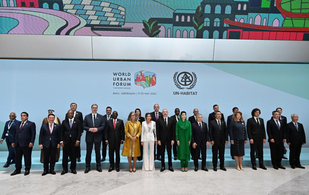 Prezident İlham Əliyev və Birinci xanım Mehriban Əliyeva Ümumdünya Şəhərsalma Forumunun 13-cü Sessiyasının açılış mərasimində iştirak ediblər
