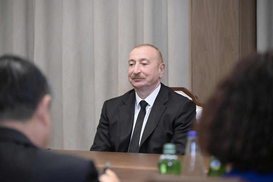 Prezident İlham Əliyev Çin Dövlət Şurasının Baş nazirinin müavinini qəbul edib