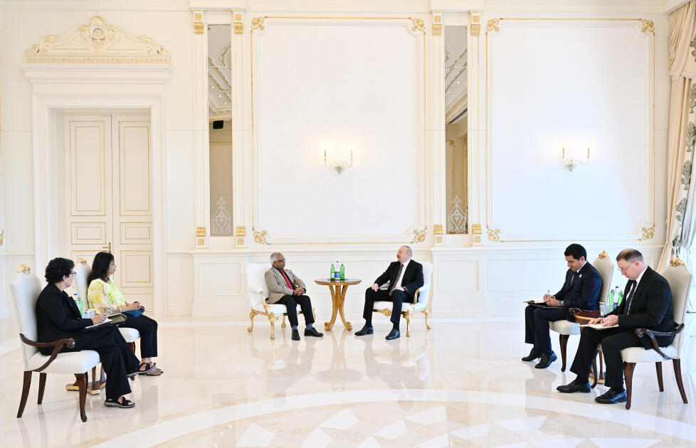 Prezident İlham Əliyev Mavriki Prezidenti ilə görüşüb