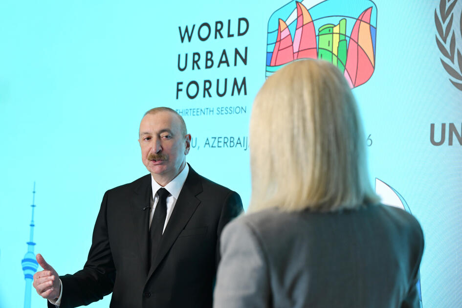 Президент Ильхам Алиев дал интервью телеканалу «Евроньюс»