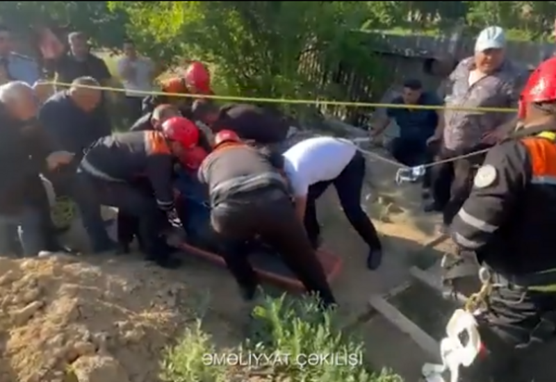 Samuxda quyuya düşən şəxs xilas edilib