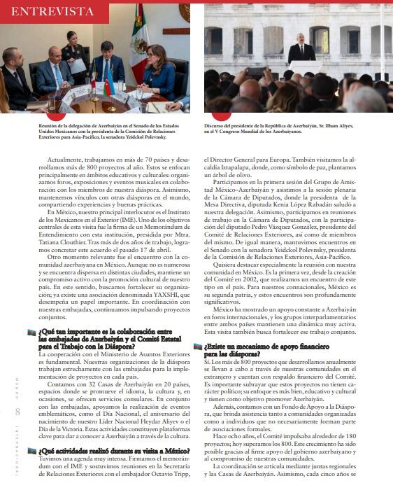 Авторитетное мексиканское издание рассказало о международной деятельности Госкомитета по работе с диаспорой