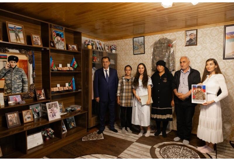 Leyla Əliyeva və Arzu Əliyeva Lənkəranda şəhid ailəsini ziyarət ediblər