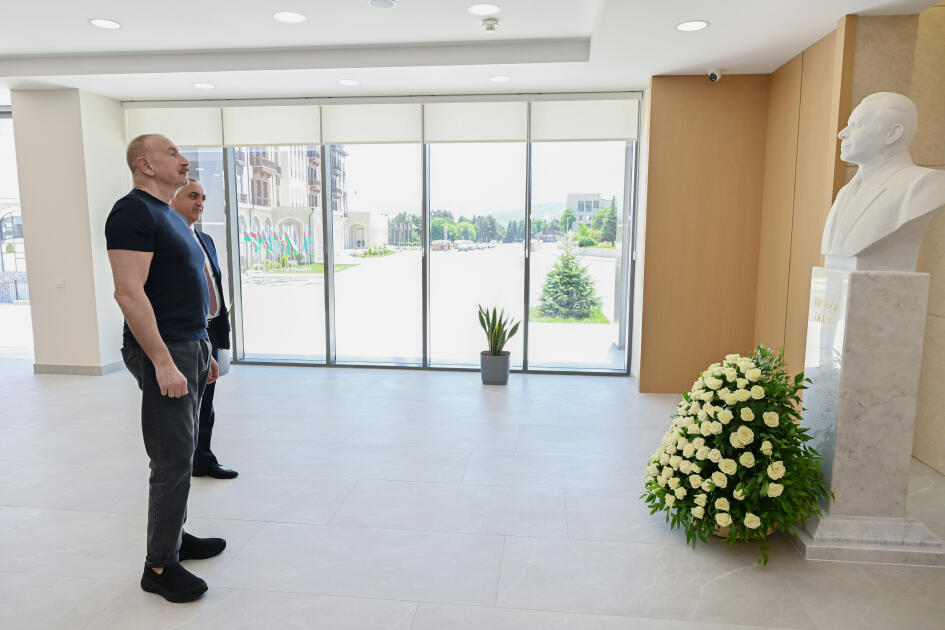 Президент Ильхам Алиев принял участие в открытии капитально реконструированного Культурного центра в Ханкенди