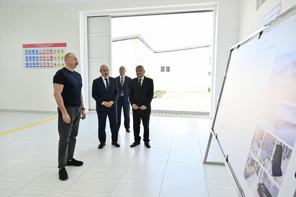 Prezident İlham Əliyev Xocalı şəhərində “Qarabağ Tekstil Evi” MMC-nin açılışında iştirak edib