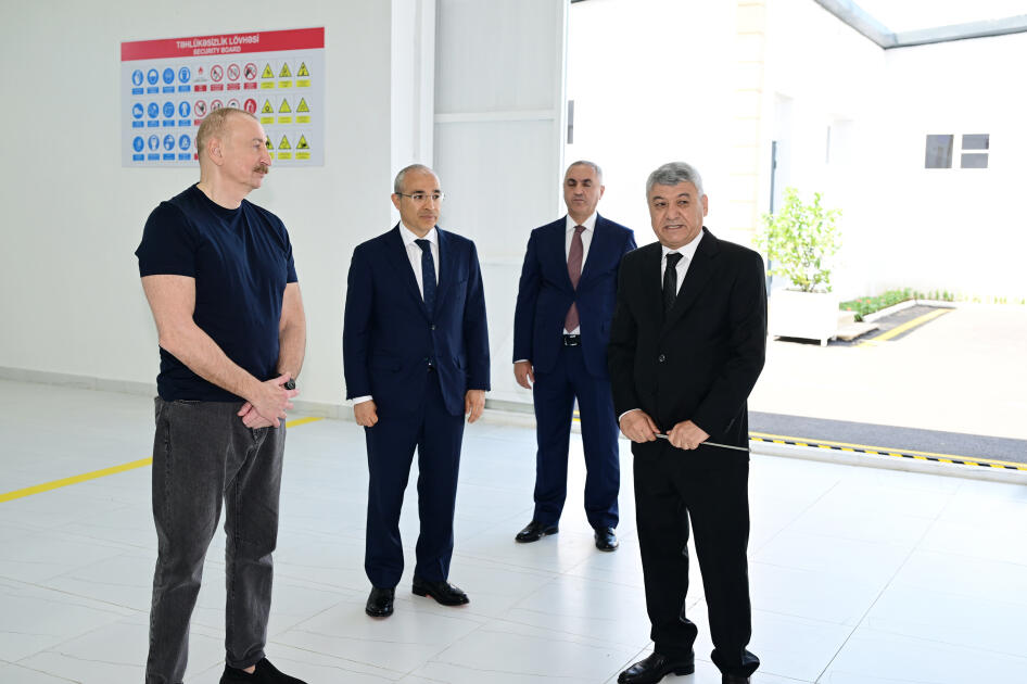 Prezident İlham Əliyev Xocalı şəhərində “Qarabağ Tekstil Evi” MMC-nin açılışında iştirak edib