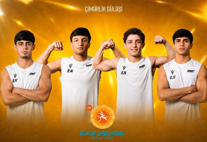 Сборная Азербайджана по пляжной борьбе стала чемпионом Европы