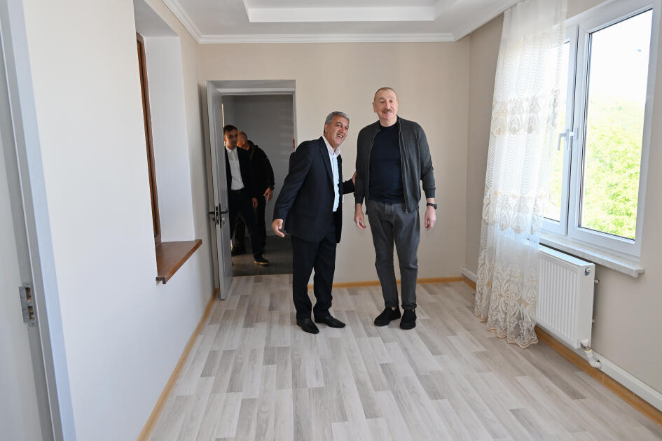 Президент Ильхам Алиев ознакомился с работами, проводимыми в селе Бёюк Галадереси Шушинского района, встретился с жителями
