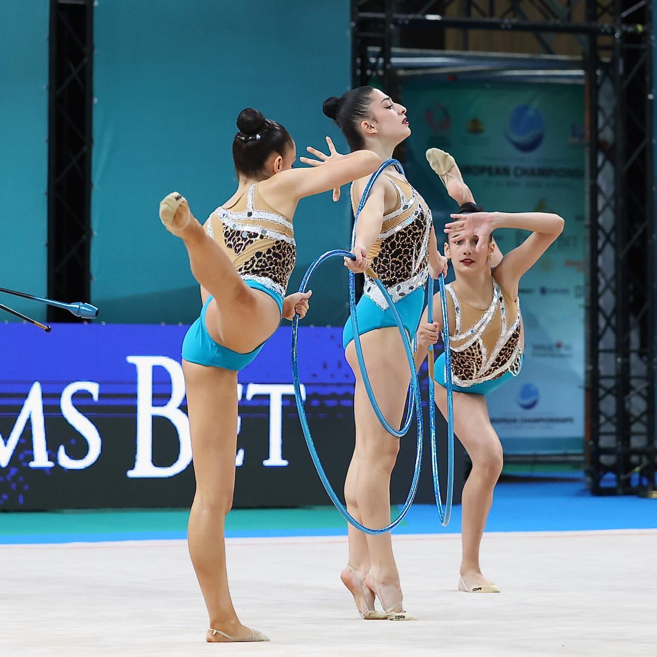 Азербайджанские гимнастки приняли участие в чемпионате Европы в Болгарии