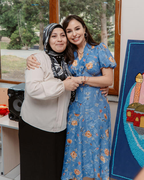 Leyla Əliyeva və Arzu Əliyeva 11 nömrəli inteqrasiya təlimli internat tipli ümumtəhsil məktəbində olublar