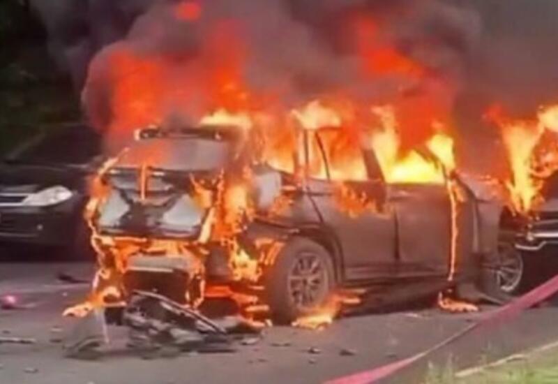 В Подмосковье взорвали автомобиль генерала