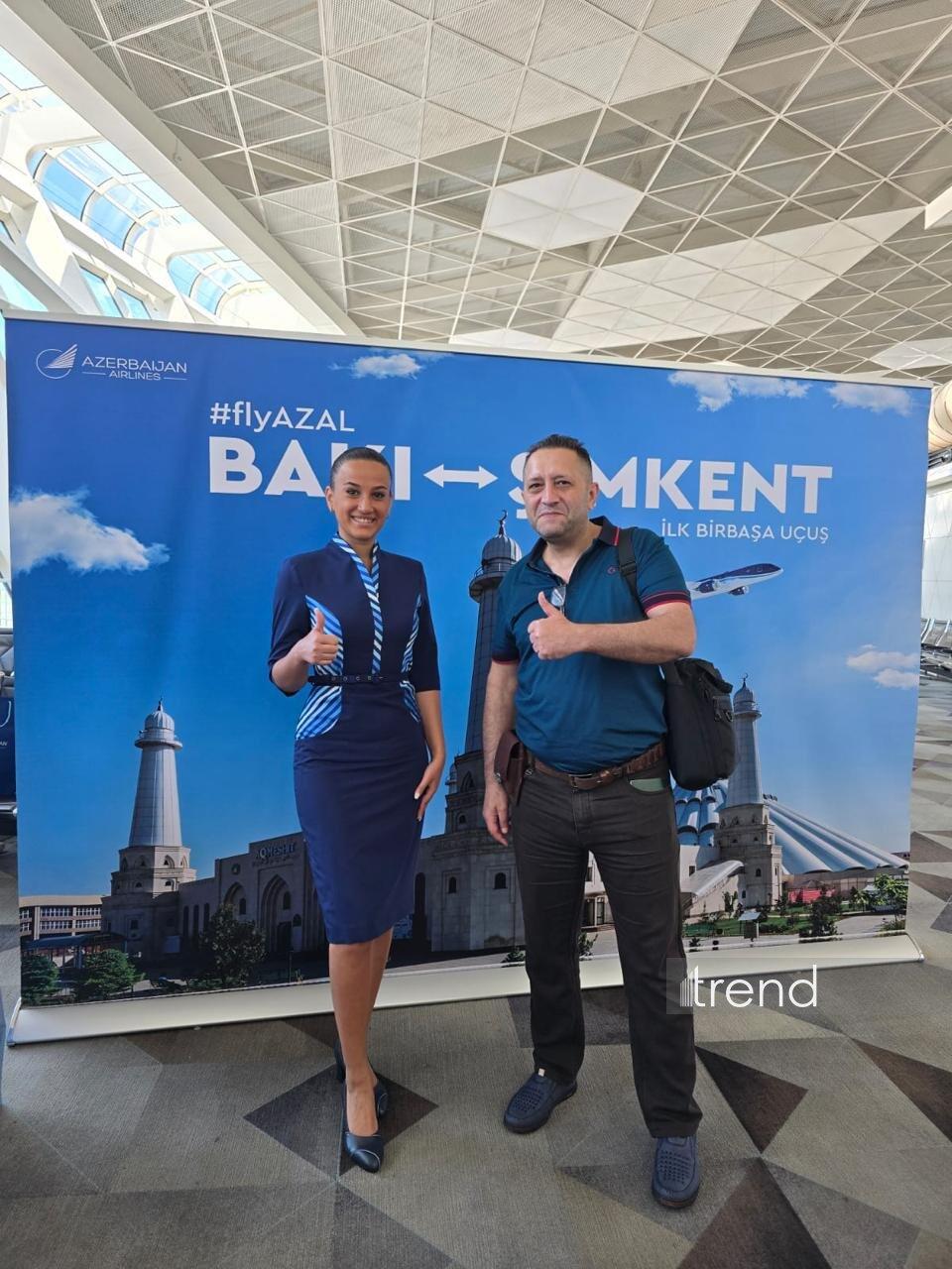 AZAL выполнил первый рейс в из Баку в Шымкент