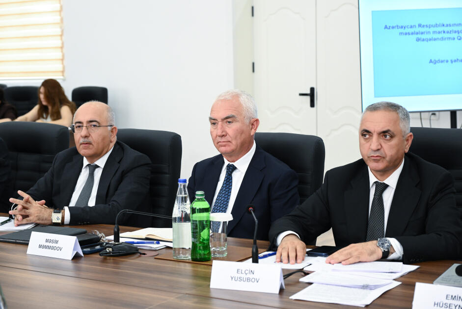 Əlaqələndirmə Qərargahının növbəti iclası Ağdərə şəhərində keçirilib