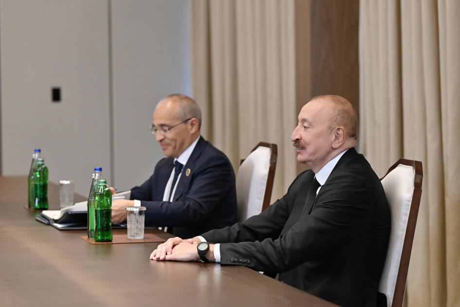 Президент Ильхам Алиев принял делегацию в составе руководителей структур-членов Арабской координационной группы