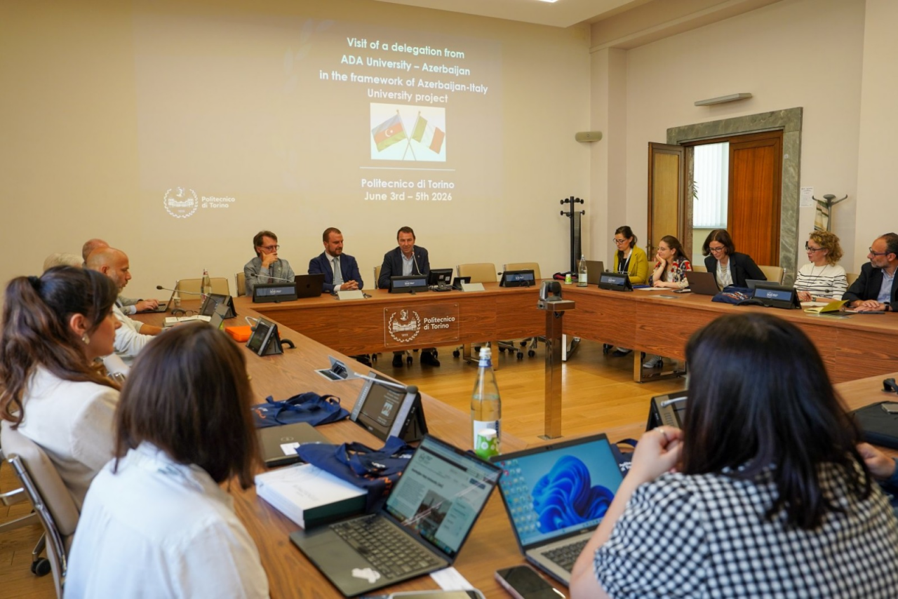 ADA Universitetinin nümayəndə heyəti İtaliyanın Turin Politexnik Universitetində işgüzar səfərdə olub