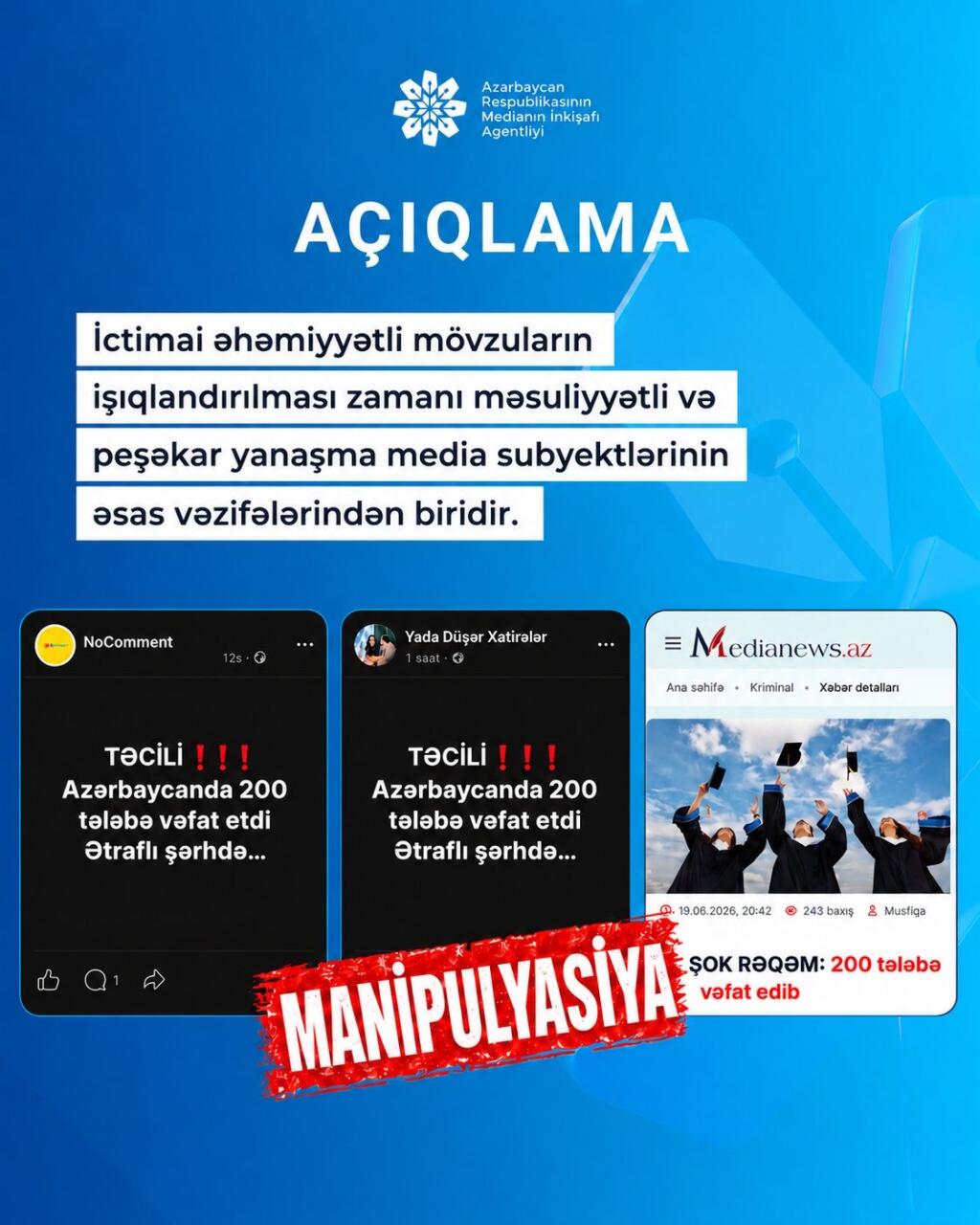 Medianın İnkişafı Agentliyi bu saytlara