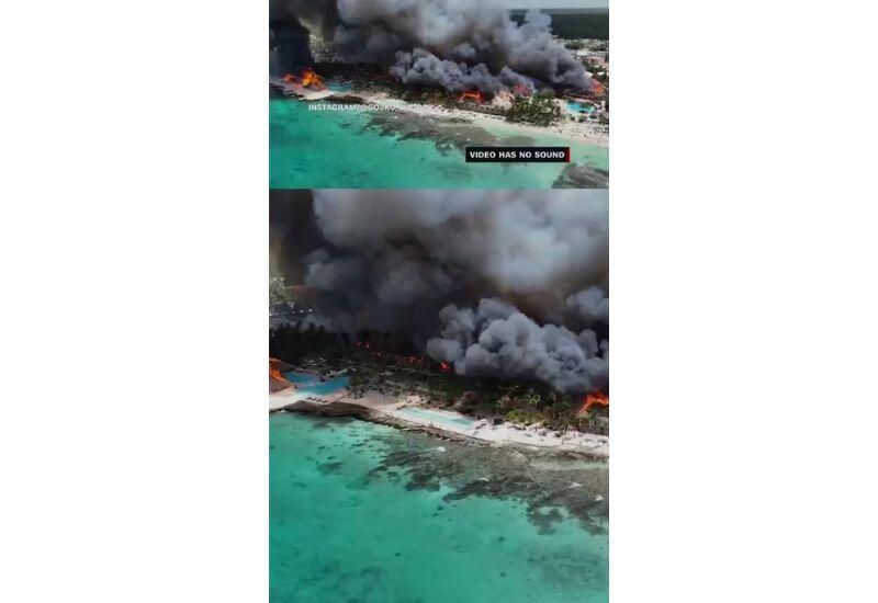 Крупный пожар в отеле в Доминиканской Республике