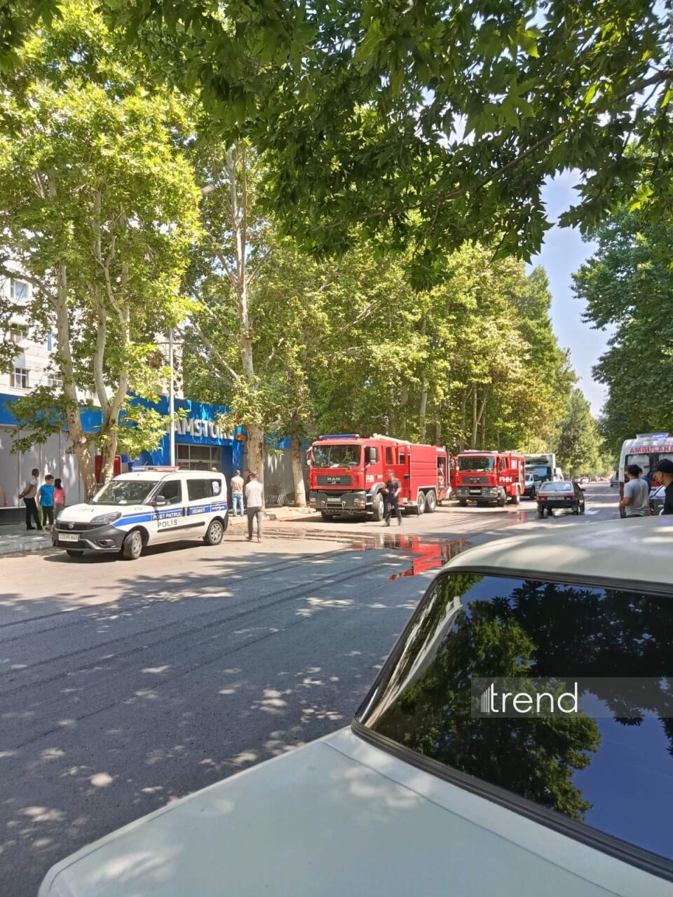 Mingəçevirdə mağazada yanğın baş verib