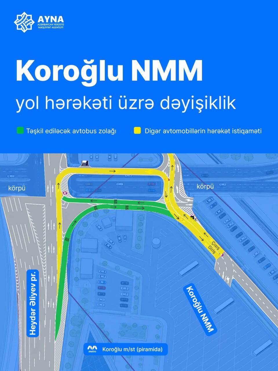 В этой части Баку меняется схема движения транспорта