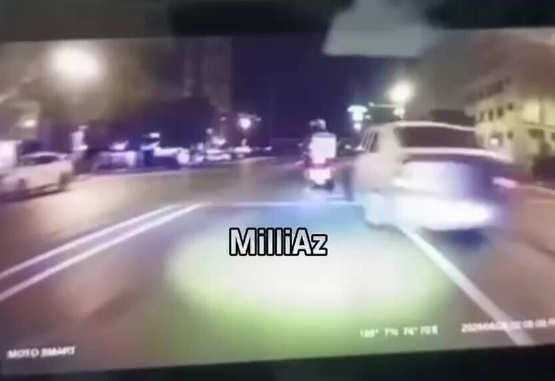 Bakıda sürücü motosikletçini vuraraq qaçdı