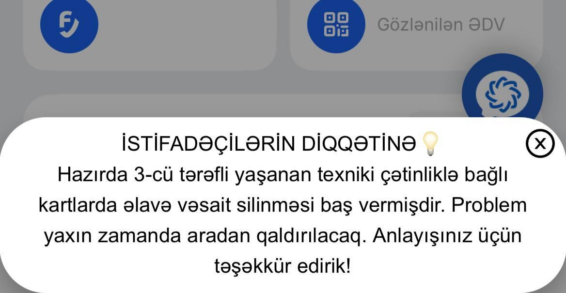 ABB kartı olanlar diqqət: Vəsaitlər silinir