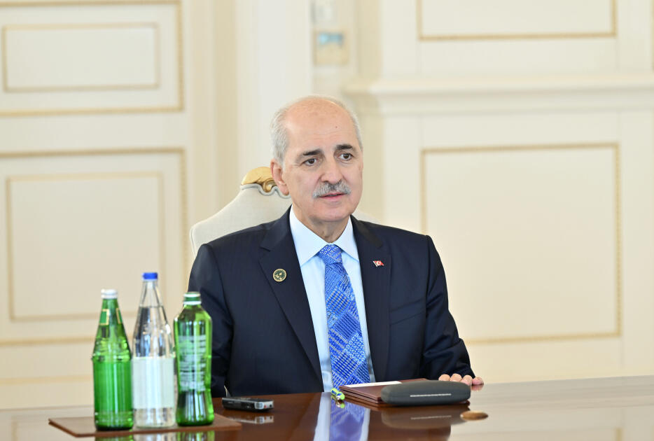 Президент Ильхам Алиев принял делегацию во главе с председателем Великого нацсобрания Турции