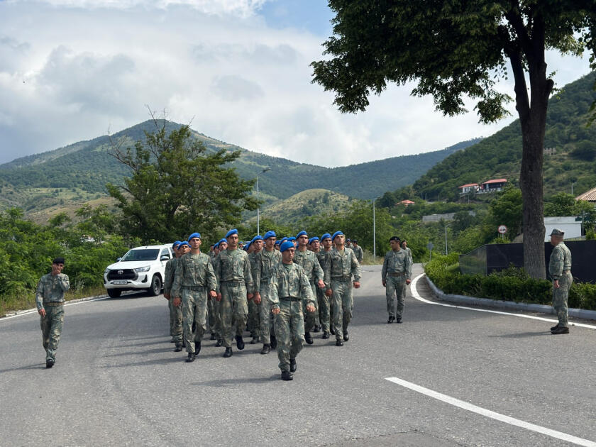 В Лачине состоялось шествие военнослужащих