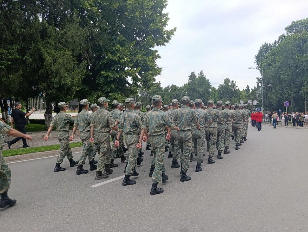 В Ханкенди прошел военный марш по случаю Дня Вооруженных сил Азербайджана