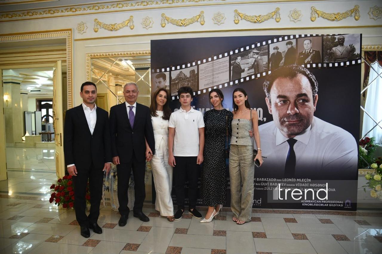 General-leytenant Arif Heydərovun 100 illik yubileyinə həsr olunmuş filmin premyerası keçirilib