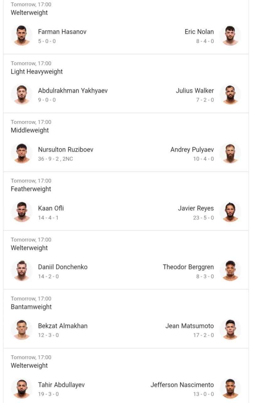 UFC Fight Night в Баку: состоялся главный поединок основного карда