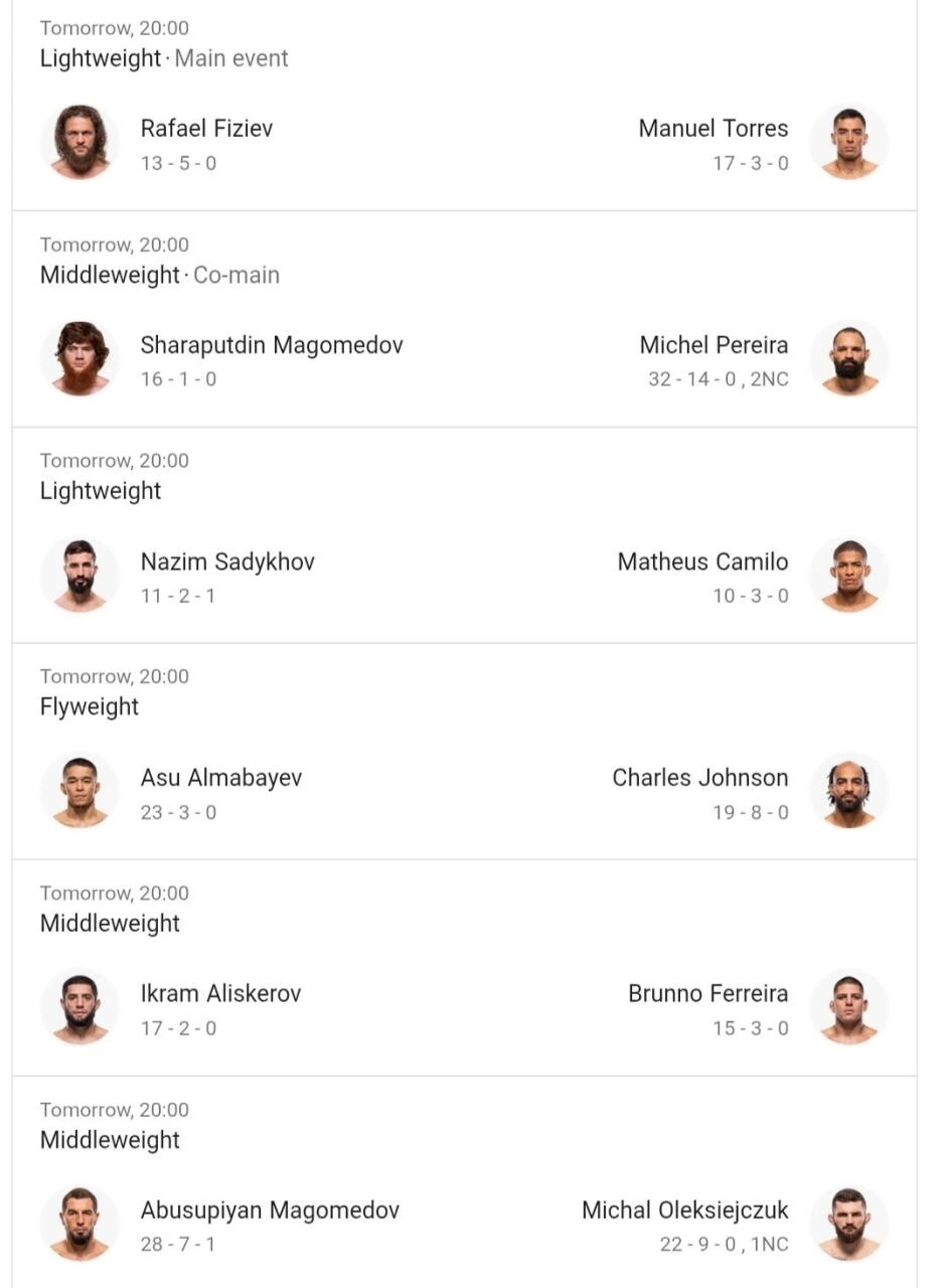 UFC Fight Night в Баку: состоялся главный поединок основного карда