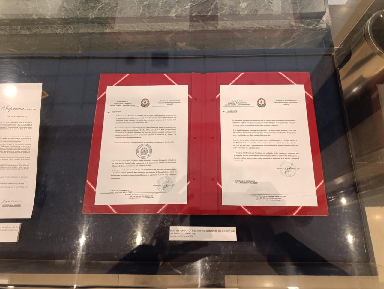 Azərbaycan və Peru arasında diplomatik münasibətlərin qurulmasının 30 illiyinə həsr olunmuş sərginin açılış mərasimi keçirilib