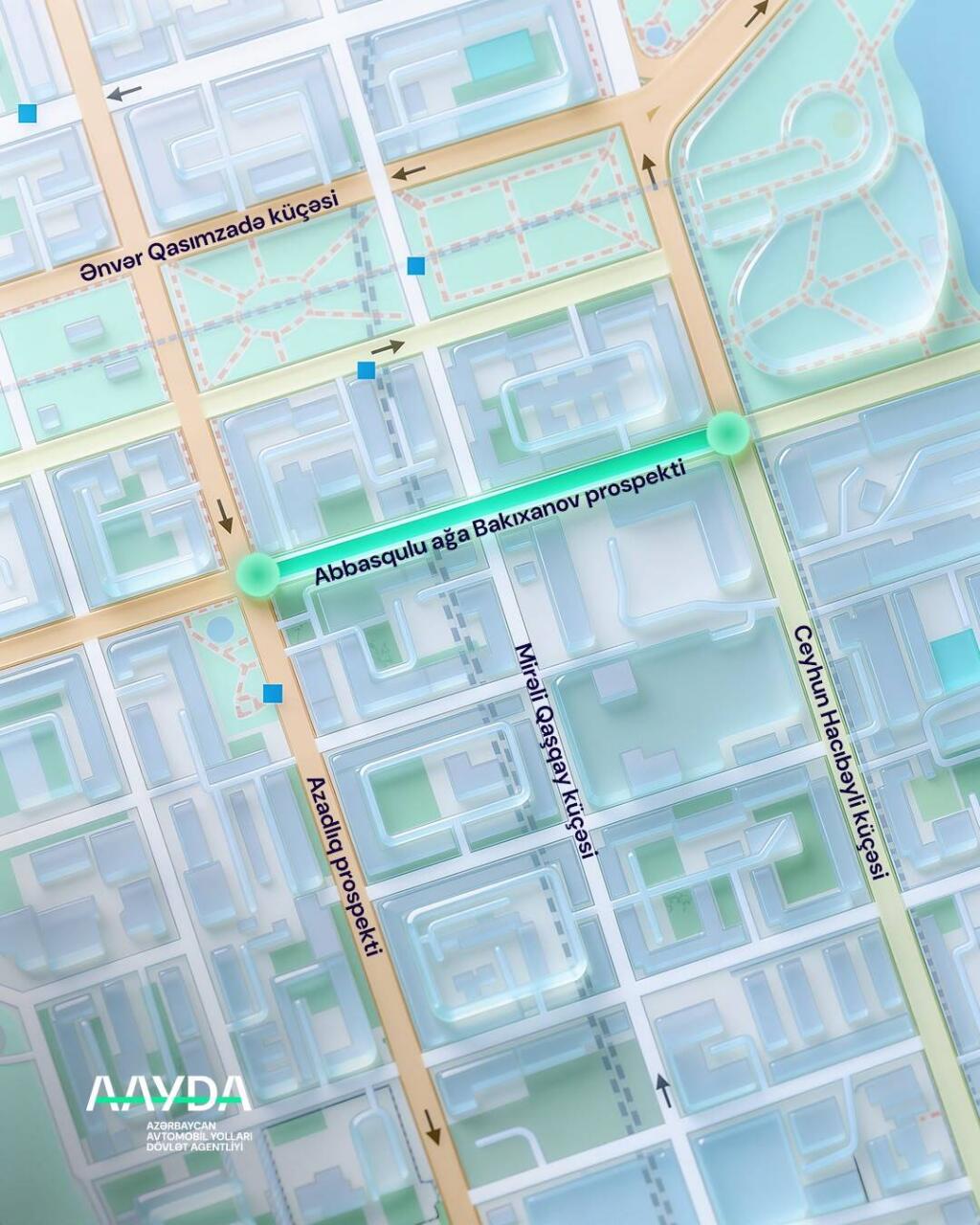 В Баку временно закроют движение на двух улицах