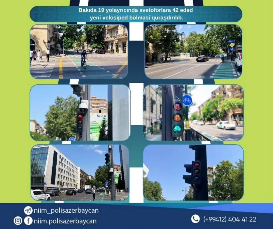 Bakıda velosiped və skuter sürənlərin nəzərinə - İşıqforların sayı artırıldı