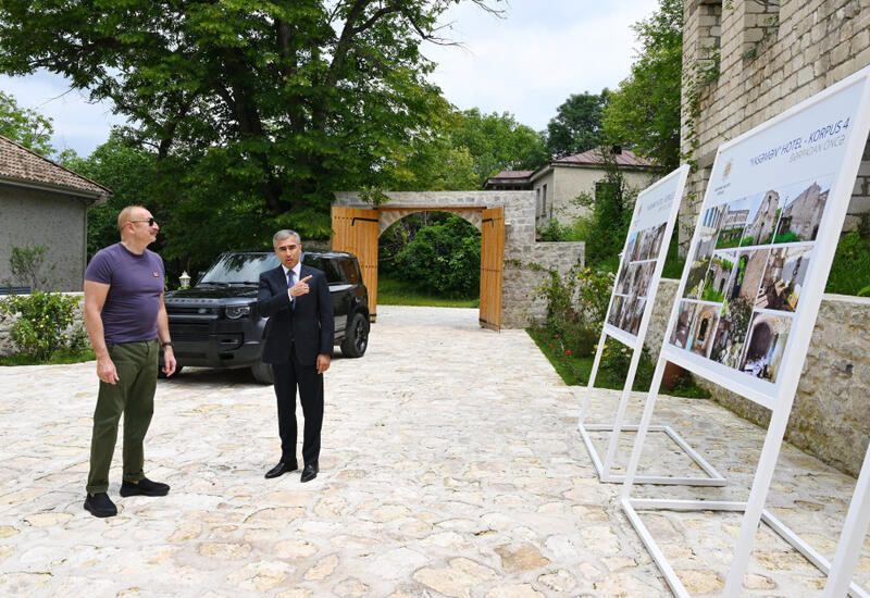 Prezident İlham Əliyev Şuşada “Yasəmən” hotelinin yeni korpusları ilə tanış olub